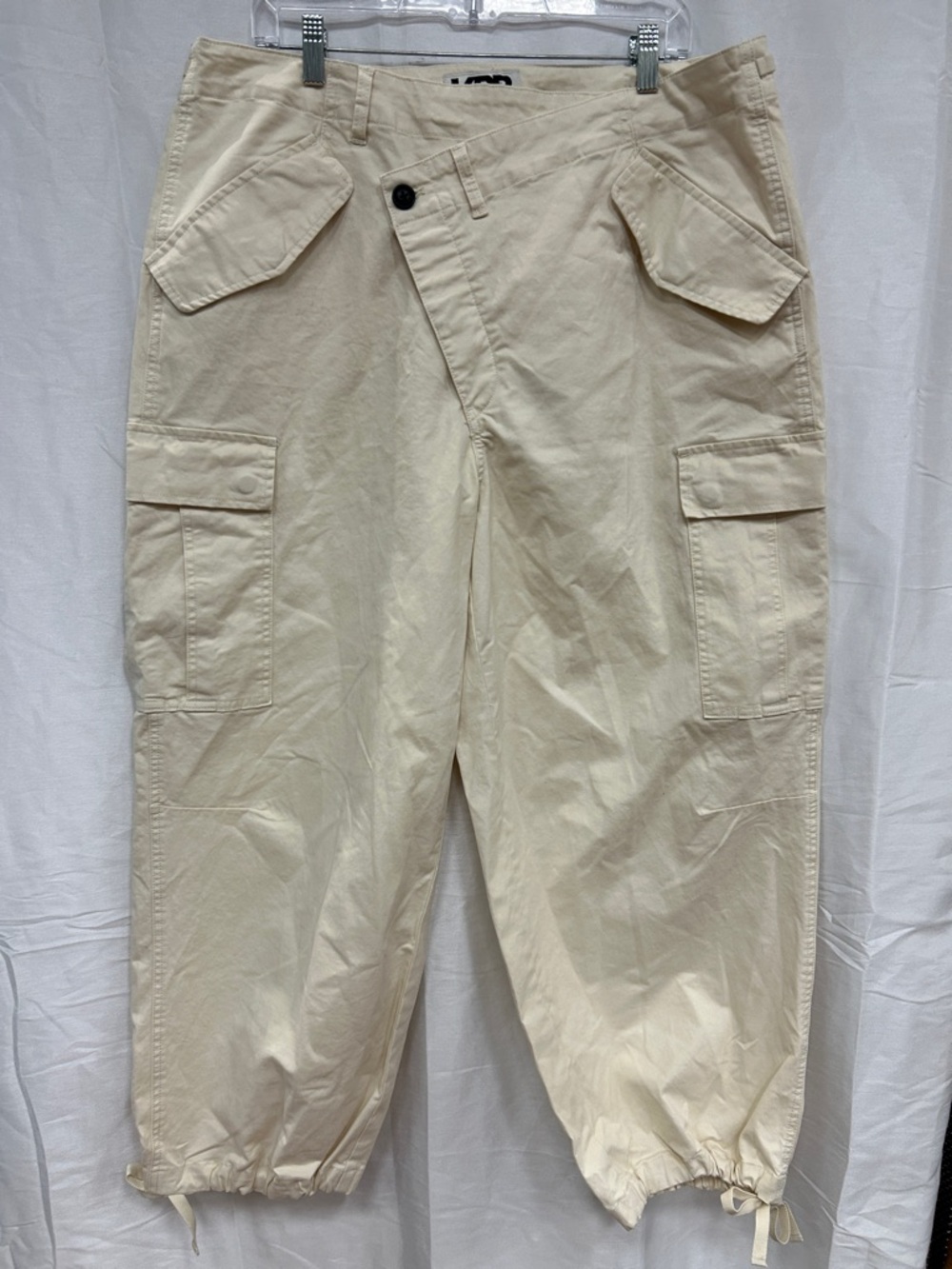 Women’s Cargo Jogger Pants in Cream - Utility Style